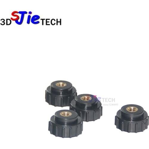 4pcs CREALITY 3D printer CR-10 CR-8 CR-5 accessories hand twist nut M4 ABS material for DIy 3D printer heated bed