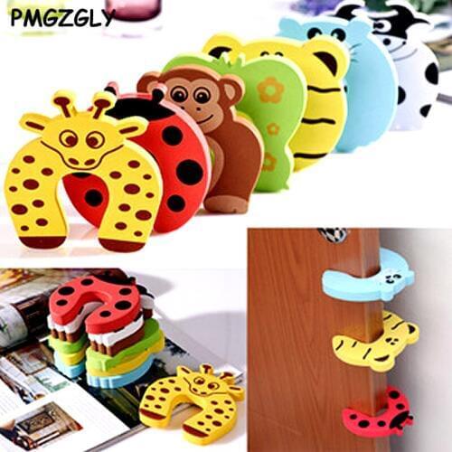 5pcs Kids Edge Corner Guards Baby Animal Jammers Stop Edge Corner Guards Door Stopper Holder lock baby Safety Finger Protector