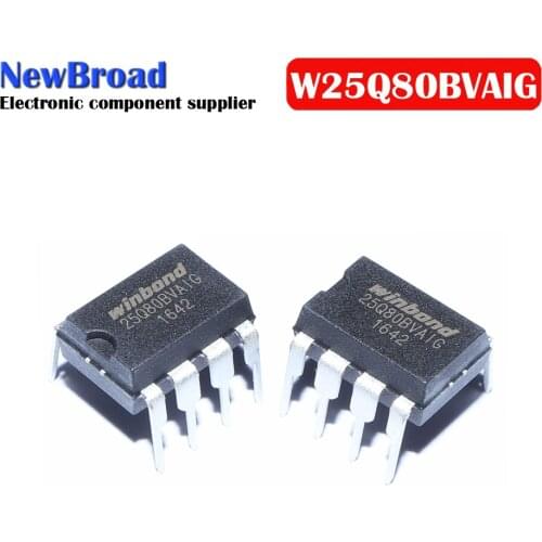 5pcs W25Q80BVAIG DIP8 GD25Q80PCP GD25Q80 W25Q80 25Q80 DIP-8 25Q80BVAIG DIP