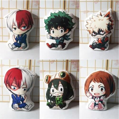 Anime My Hero Academia Todoroki Shoto Bakugo Katsuki Throw Pillows Doll Stuffed Toys Home Decoration Sleeping Pillow Gifts