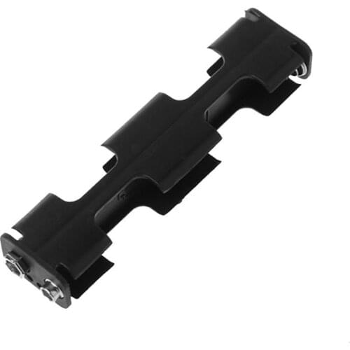 Battery Holder 4 x AA Long Strip Back Case 6V Dual Layers Double-sided Box 9V Button Plastic Storage Container Soldering E56B