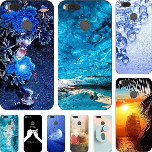 For Xiaomi Mi5X Mi 5X For Xiaomi Mi A1 Cover Fashion Cool Cartoon Flower Capa Soft Silicone TPU Case