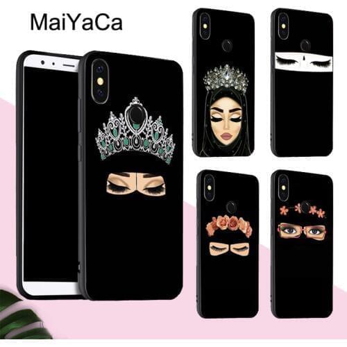 MaiYaCa Arab Woman Niqab Face eye Case For POCO X3 F2 Pro Case For Redmi Note 8 Pro 8T 7 9 9S 9A 9C For Mi Note 10 Lite A3