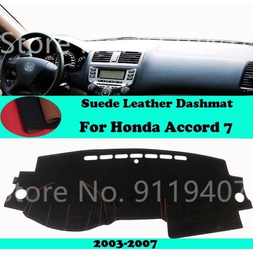 For Honda Accord 7 2003 2004-2007 Suede Leather Dashmat Dashboard Cover Pad Dash Mat Carpet Car-Styling Accessories LHD RHD