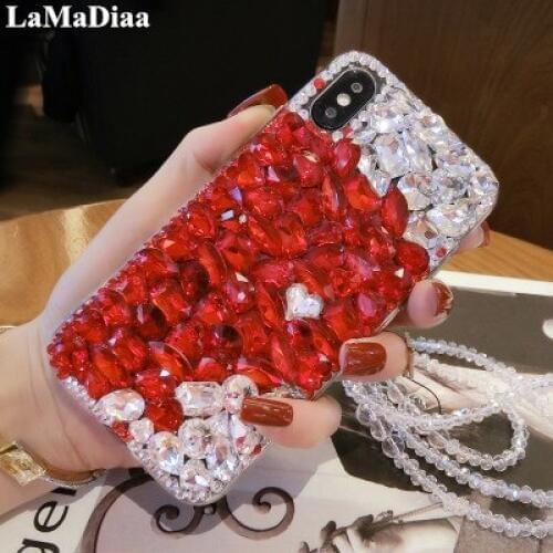 For Samsung Galaxy J5 J4 J6 J7 J8 2018 A6 A8 A7 A5 A3 Luxury Glitter Back Cover Crystal Bling Diamond rhinestone soft Phone case