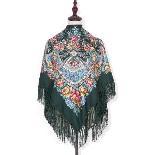 Israel Headscarf 135*135cm Square Blankets Russian Women Wedding Scarf Retro Handkerchief Autumn Shawl Wrap Oversize Babushka