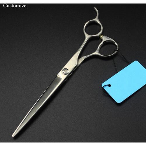 Customize japan 440c 7 '' Matte Pet dog grooming hair scissors dog cutting barber grooming thinning shears hairdressing scissors