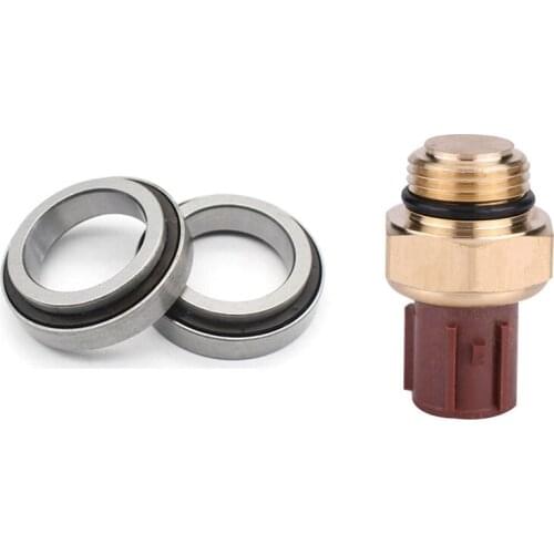 Steering Stem Head Bearing Seal Kit for Kawasaki Ninja & Radiator Coolant Fan Water Temperature Sensor Switch for Honda