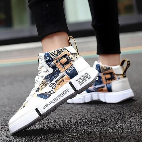 Autumn High-top Sneakers Men Breathable Mesh Man Casual Shoes Men Comfortable Fashion Tenis Masculino Adulto Footwears 2020 New