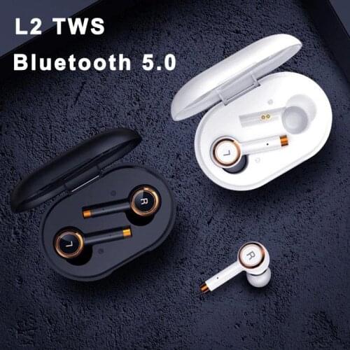 True Wireless Stereo L2 Wireless Bluetooth Earphone Hifi Earbuds Noise Reduction Music Headphones In-Ear Waterproof Sport Earset