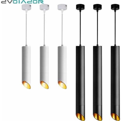 Nordic Modern pendant light long tube LED pendant lamp Fixtures for dining living room bedroom kitchen salon metal Hanging Lamp