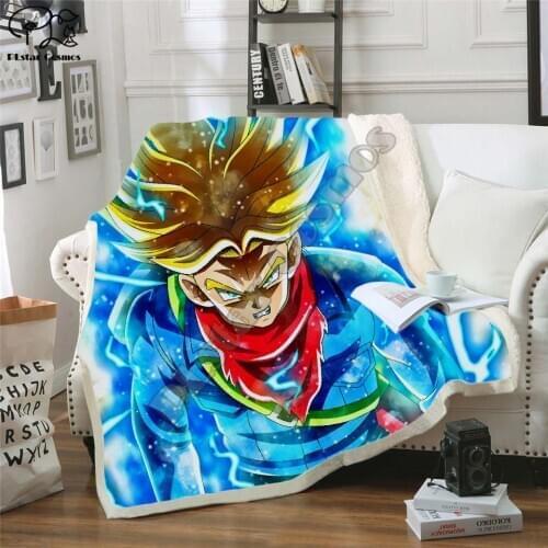Anime 3D Printed Sherpa Blanket Couch Quilt Cover Travel Bedding Outlet Velvet Plush Fleece Blanket Bedspread style17