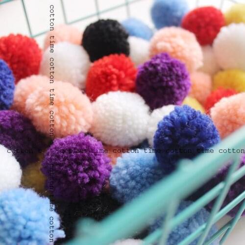 40pcs pompoms 40mm -1.6 inch yarn pompom balls handmade pompoms quality material for accessory