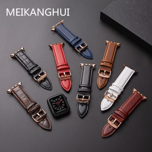 Leather strap soft and delicate Apple Watch 5 strap series 1-5 generation sports leather 42mm 38mm strap bracelet leather strap
