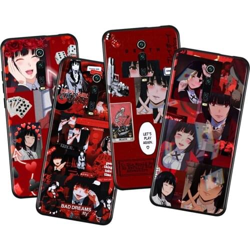 Anime KAKEGURUI Silicone Cover For Xiaomi Redmi K40 Gaming K30i K30T K30S K30 Ultra K20 10X Pro Black Phone Case