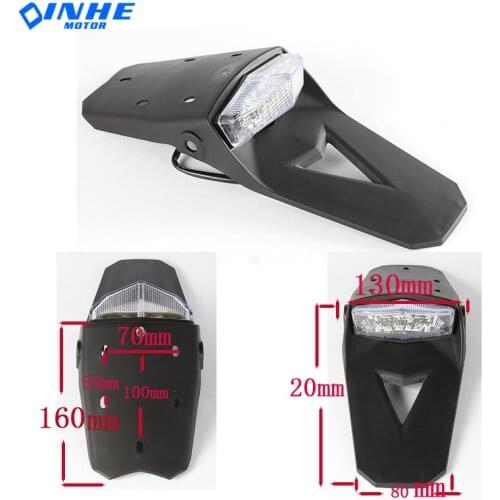 LED Rear Fender Stop Tail Plate For Chinese Kayo Bse 250/450cc Off Road Supermoto Motorcycle Motocross