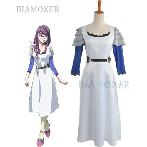 Tokyo Ghoul Kamishiro Rize Cosplay Costume Dress Womens Halloween Costume Kamishiro Rize Glasses Cosplay Prop