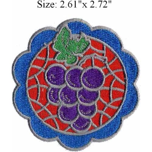The grape 2.61"wide embroidery for acid and sweet/nets/flowers