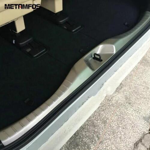 For Toyota Alphard Vellfire 2016-2018 2019 Inner Rear Bumper Foot Plate Tail Gate Door Sill Scuff Guard Trim Car Accessories
