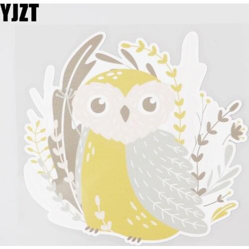 YJZT 14.7CM×14.3CM Cartoon Owl PVC Decal Superior Quality Car Sticker Bumper 11B-0398