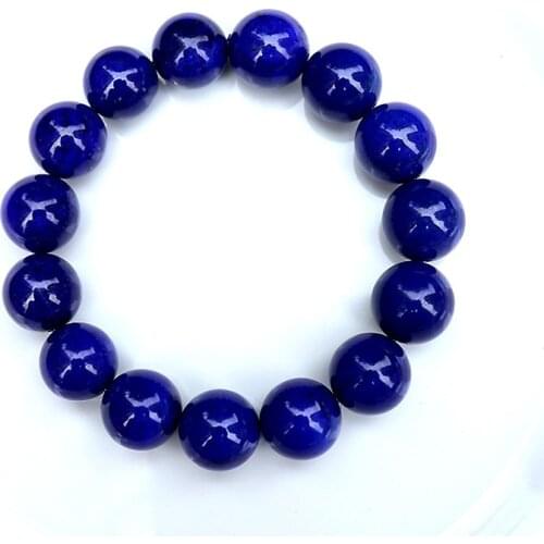 Fine jewelry Afghan lapis lazuli natural not optimized female little white gold bracelet