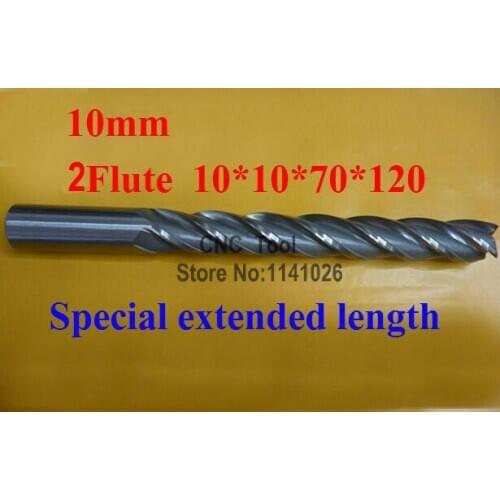 1pcs 10mm Two 2 Flute HSS & Special extended length Aluminium End Mill Cutter CNC Bit Milling Machinery tools Cutting tools