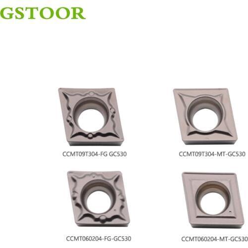 10PCS Turning Tools CCMT060204 MT GC530 CCMT060204 FG GC530 Cermet Inserts CCMT09T304 MT CCMT09T304 FG