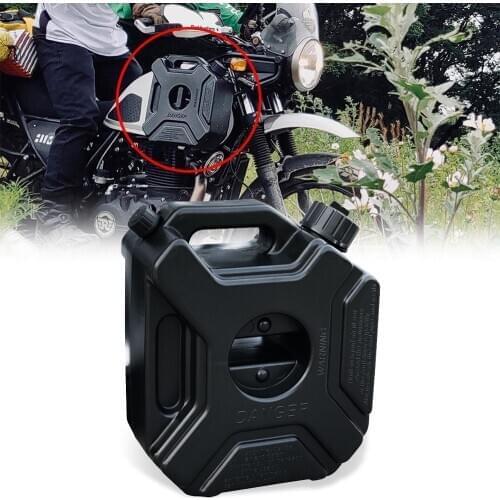 5L Litre Mount Motorcycle Spare Fuel Tank Jerry Cans Plastic Car Petrol Tanks Jerrycan Oil Container Backup Oil Can