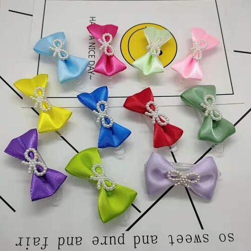 Little fresh bow hairpin Pet Grooming Accessories,puppy Summer hair Accessories pet dog hair clip 5pcs