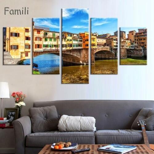 5pcs Landscape from Badia Italy nature mountain landscape Living room home wall modern art decor posters,wall pictures