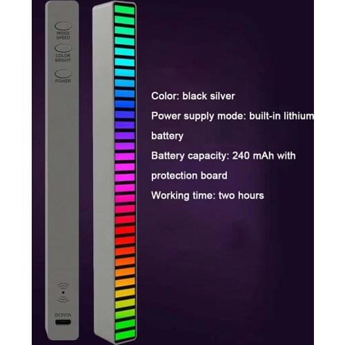 Pickup Rhythm Light Music Atmosphere Light RGB Colorful Tube LED Strip Light Sound Control USB Energy-Saving Lamp Ambient Light