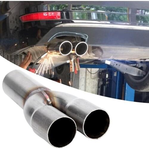 Dual 1.5'' ID Inlet Single 1.75'' OD Outlet Exhaust Merge Collector Stainless Steel