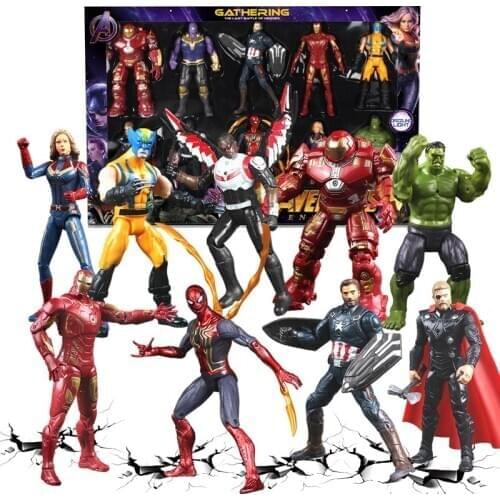 NEW Marvel Avengers 4 Endgame Movie Anime Super Heros Spiderman Captain America Ironman Hulk Thor Superhero Action Figure Model