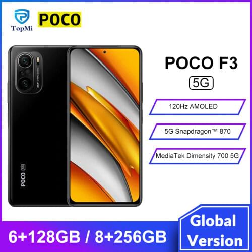 New Global Version POCO F3 5G Smartphone 128/256GB Snapdragon 870 Octa Core 6.67" 120Hz E4 AMOLED Display 48MP Triple Camera NFC