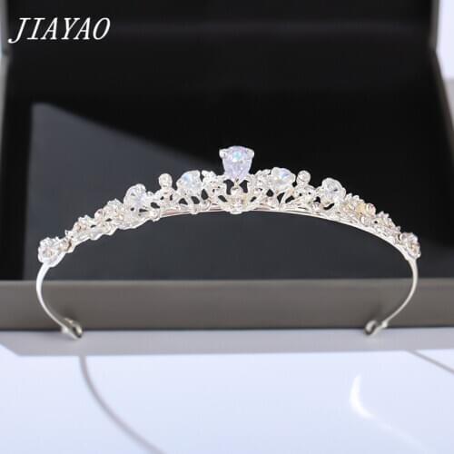 Exquisite Crystal Tiara and Crown Wedding Hair Accessories For Bride Tiara Head Jewelry Silver Color Girl Head Jewelry Crown