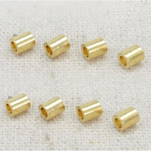 100pcs/lot 4mm Original Color Copper Spacer Beads Decoration Prayer Brass Loose Beads DIY Jewelry Making Accessories&Components