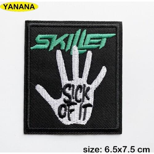 A Rock Metal banner Patch Badges Embroidered Applique Sewing Iron On Badge Clothes Garment Apparel Accessories