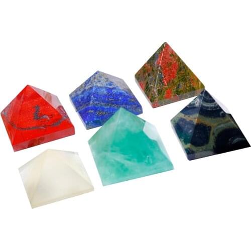 Natural Crystal Pyramid Quartz Healing Stone Chakra Repel Evil Home Decor Gemstone Energy Generator Meditation Reiki Balancing