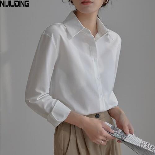 Женские белые рубашки NIJIUDING China At AliExpress