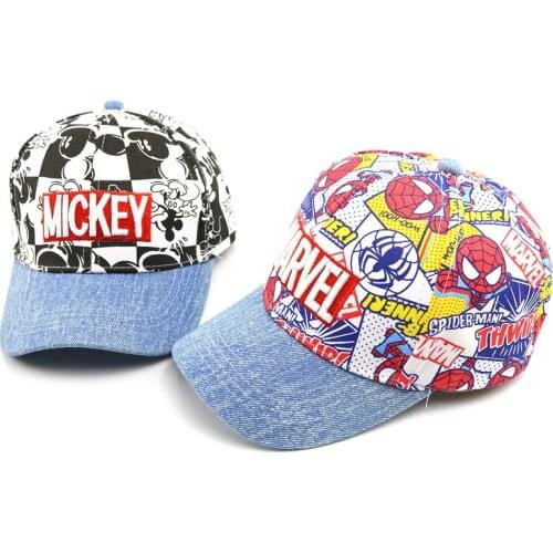 New Children Mickey Anime Hat for Kids Boy Hip Hop Girl Cartoon Caps Mickey Fashion Baby Baseball Caps Gifts