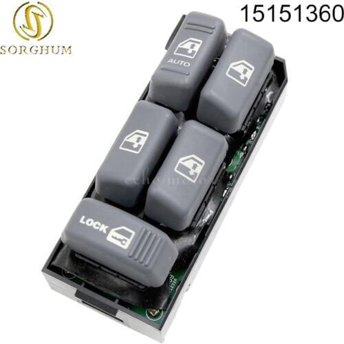 New Truck Electric Power Window Master Switch for 1999-2005 GMC Chevrolet Cadillac Oldsmobile 15151360 19244658