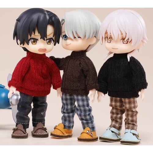 Ob11 baby clothes 12 points BJD baby clothes beautiful knot pig girl versatile badge long sleeve sweater sweater sweater