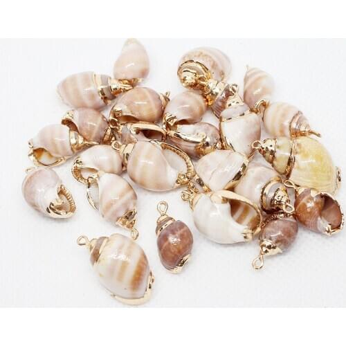 5Pcs Natural Shell Charms Pendant Natural Color 2019 New Fashion Type DIY Jewelry For Necklace Or Bracelet Sold By Bag 15x20mm