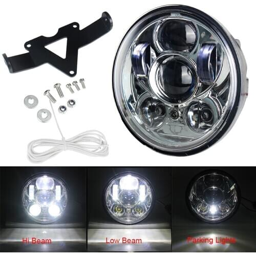 For Yamaha Stryker LED Headlight 5.75 inch Hi Low Beam Parking Light with Bracket for Yamaha Bolt Raider Stryker SCR950 Warrior