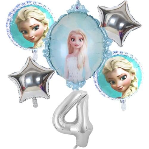 Disney Frozen 2 Princess Aluminum Foil Cartoon Theme Balloon Happy Birthday Wedding Party Decorations Supplies Kid Toy