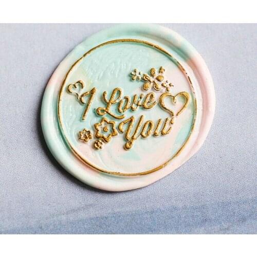I Love You Wax Seal For Antique Retro Wedding Invitations Stamp Replace Copper Head Birthday Gift Envelope Stamps