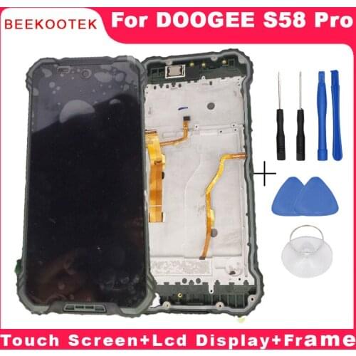 New Original DOOGEE S58 Pro LCD Display+Touch Screen Digitizer with Frame Assembly Replacement Parts For DOOGEE S58 Pro Phone