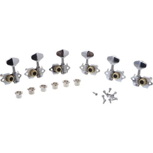 1 set 3R 3L For Grover Style Guitar String Tuner Open Gear Tuning Peg Machine Heads Guitar Accessories