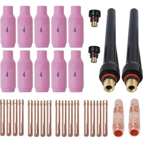 18 Pcs TIG Gas Lens KIT Collet Accessory for Tig Welding Torch WP-17 WP-18 WP-26