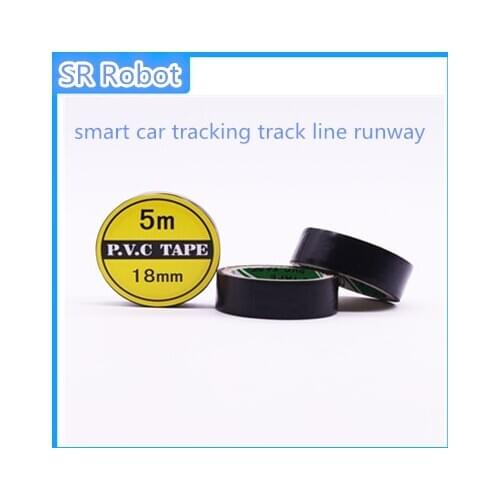 2pcs 18mm PVC electrical tape tape smart car tracking track line runway tracing orbit infrared black and white line